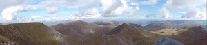 The view east from Helvellyn, third-highest point in England.