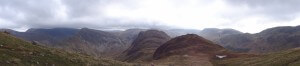 Looking east from the flank of High Stile on the south bank of Buttermere.