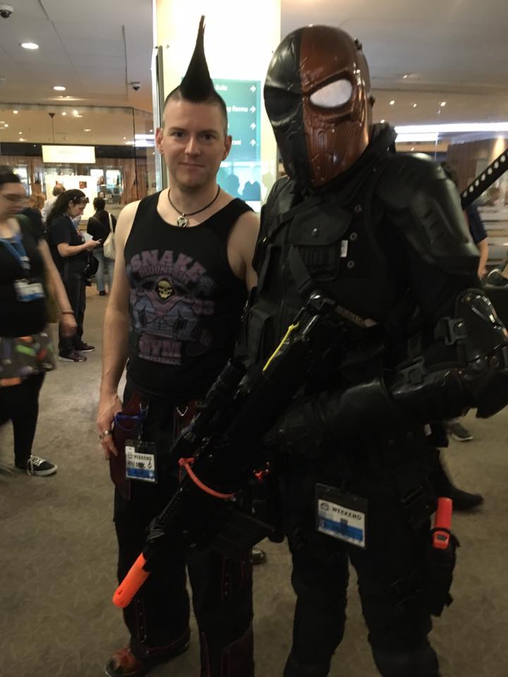 Afterwards he noticed my 'Snake Mountain Gym' top and asked to take a picture of it :p